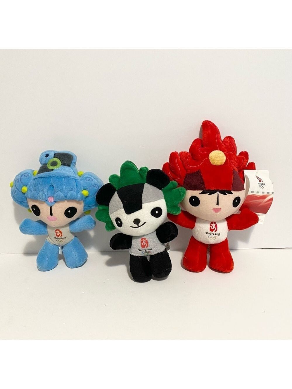 2008 Beijing Olympics Mascot Plush Fuwa Huanhuan Beibei Stuffed Good Luck Dolls